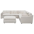 thumbnail image 3 of Hobson 6-piece Upholstered Modular Sectional Sofa Ivory, 3 of 17