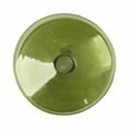 thumbnail image 3 of Decorative Glass Candle Holder for Taper Candles - Modern Candlestick Holder with Disc and Sphere Design for Table Decor - Pair with Gold Centerpieces for Tables and Living Room Display - 5", Green, 3 of 12