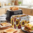 thumbnail image 2 of Toaster Cover 4 Slice, Sunflower Gray Check Dustproof Bakeware Oven Protector with Top Hook, Farmhouse Flowers Butterfly Waterproof Small Kitchen Appliance Toasters Dust Cover, 12"x11"x8", 2 of 8