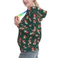 thumbnail image 2 of Fotbe Mushroom House Pattern Womens Long Sleeve Hoodie, Pullover Hooded Sweatshirt, Kangaroo Pocket Hoodie with Eye-catching Drawstrings-Small, 2 of 7