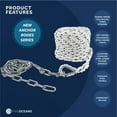 thumbnail image 3 of Five Oceans Anchor Rode and Chain - Hand-Spliced Anchor Rope and Chain Kit, 1/2" x 100' Nylon 3-Strand Anchor Rope with 1/4"x10' Hot-Dipped Galvanized Steel Anchor Chain, Shackle and Thimble - FO4572, 3 of 9