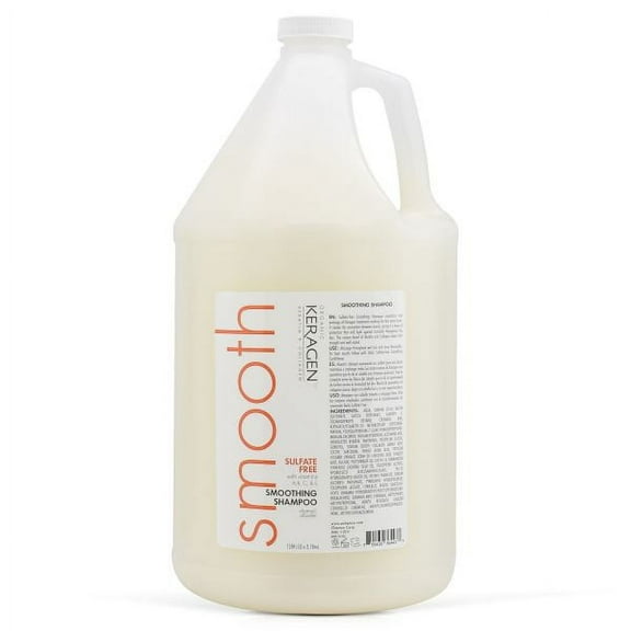 KERAGEN - Smoothing Shampoo with Keratin and Collagen for All Hair Types, Sulfate Free, 128 Oz - Moisturizes, Strengthens, Protects Color and Repair - Panthenol, Vitamins, and Jojoba Oil