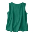 thumbnail image 6 of Resicozy Womens Cotton Linen Tank Tops 2026 Summer Casual Comfy Sleeveless Linen Shirts Loose Lightweight Gauze Cami Dark Green M, 6 of 6