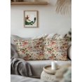 thumbnail image 3 of Waterproof Outdoor Throw Pillows with Inserts 16"x16", Mushroom Soft Decorative Pillowcases for Couch Bedroom, Pastoral Summer Botanical Watercolor Spring Floral Pillow Covers for Sofa Living Room, 3 of 8