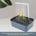 thumbnail image 5 of karymi Automatic Circulation Parrot Bath Tub with USB Power, External Small Birdbath Featuring Design, Easy Clean Removable Basin for Budgies Parakeets Cockatiels Birthday Gifts, 5 of 6