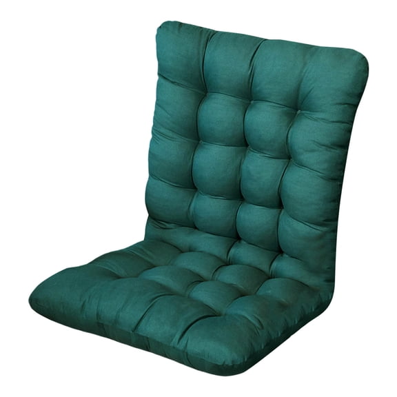 Patio Rocker Cushion 39.37 x 17.72 Inch Dark Green for Indoor Outdoor Use, Waterproof Fade Resistant Tufted Chair Pad, Rocking Chair Cushion with Ties for Patio Furniture, Outdoor Seating Furniture