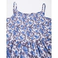 thumbnail image 4 of MoomayaWomens PrintedStrappy Flared Dress, Smocked Frilled Short Dress, 4 of 8