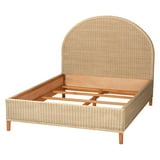Bali & Pari Lanica Japandi Queen Bed - Sun-Bleached Rattan