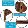 thumbnail image 5 of BIRDROCK HOME 3 Panel Seagrass Room Divider - Handwoven Abaca Folding Privacy Screen, Tall Freestanding Separator for Living Room & Bedroom, Indoor Partition Panel - Solid Metal Frame, Brown Wash, 5 of 9