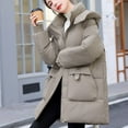 thumbnail image 6 of YueHuiYing Women's Hooded Warm Winter Coat Quilted Thicken Windproof Down Coats Jacket with Hood, 6 of 6
