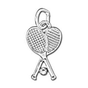 UnCommon Artistry Sterling Silver Tennis Rackets with Ball Charm