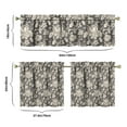 thumbnail image 5 of Boho Rustic Curtains 24" Short - 3 Panel Vintage Wildflower Farmhouse Set with Blooming Botanicals, Rod Pocket, 5 of 5