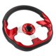 thumbnail image 3 of 13 Inch PU Car Steering Wheel, Stylish, Shockproof, Improved Grip, Easy Installation, Vehicle Racing Steering Wheel, Red, 3 of 4