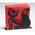 thumbnail image 2 of Mango Steam Metal Tabletop Napkin & Letter Holder - Fox, Black (6" L x 1.75" W x 4" H), 2 of 2