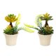 thumbnail image 1 of 2 uds simulación suculenta combinación bonsái moda creativa decoración del hogar plantas verdes artificiales, 1 of 5