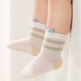 thumbnail image 6 of 5 Pairs Toddler Baby Girl Boy Infant Kids Socks, Summer Cute Animal Soft Cotton Thin Mesh Socks, 0~5T, 6 of 7
