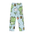 thumbnail image 4 of Kdxio Cute Floral Frog Print Men's Sleep Pajama Pant Lounge Pants with Pockets, 4 of 8