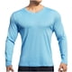 thumbnail image 2 of pstuiky camisas de manga larga para hombre, Blusas y camisas de manga larga informales con cuello en V y colores lisos a la moda para hombre Tops de hombre l, 2 of 4