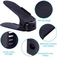 thumbnail image 3 of 10 Pack Adjustable Shoe Rack, Stack Shoes, Shoe Organizer, Space Saving Shoe Rack Holder (Black), 3 of 6