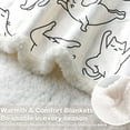 thumbnail image 4 of Cute Cats Sherpa Blanket for Kids Fuzzy Soft White Cat Fleece Throw Blanket for Couch Bed Warm Lightweight, Throw(50"x60"), 4 of 6