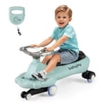 thumbnail image 1 of Babyjoy Wiggle Car with Hauling Rope Ride on Toy with Under-Seat Storage & Swing Car Green, 1 of 10