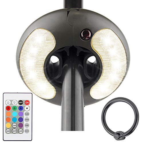 LUXSWAY Patio Umbrella Light Battery Operated Pole Light Color Changing