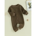 thumbnail image 3 of Bagilaanoe Newborn Baby Boys Knit Jumpsuit Long Sleeve Bodysuit 3M 6M 12M 18M Infant Fall Winter One Piece Romper, 3 of 9
