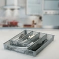 thumbnail image 3 of Cutlery Tray Organizer Small Kitchen Drawer Metal Mesh Five Compartments Storage, 3 of 5