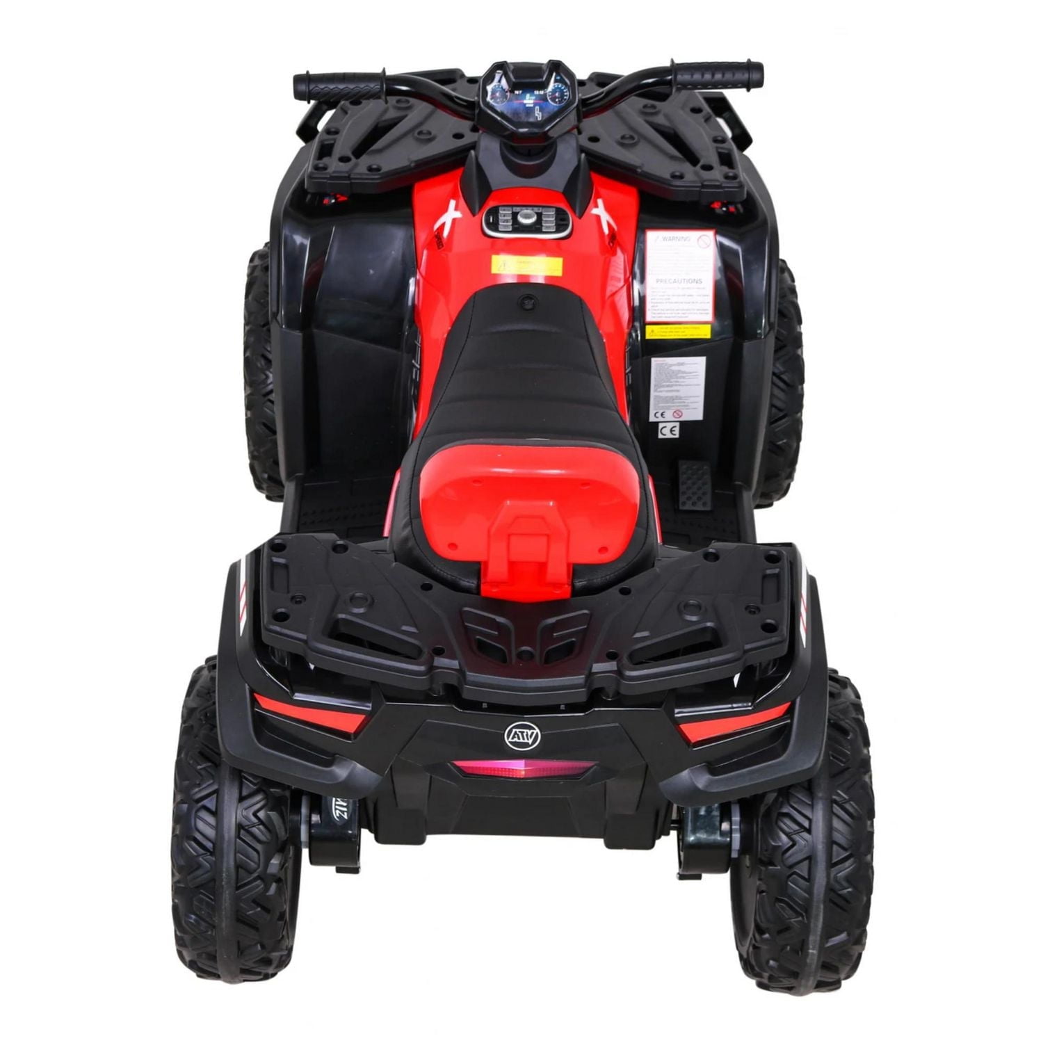 KidsVIP Titan Edition améliorée 24 V pour enfants 4 × 4 Quad avec pneus en caoutchouc, siège en cuir et musique
