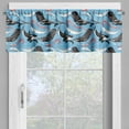 thumbnail image 2 of Ambesonne Narwhal Window Valance, Arctic Ocean Fauna, 54" X 12", Blue Dark Coral Black, 2 of 5