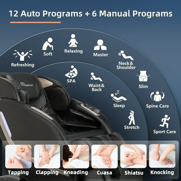 4D Full Body Massage Chair Zero Gravity Shiatsu Recliner with
