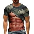 thumbnail image 2 of Jinhomg Funny Graphic Tops for Men Lightweight Comfy Short Sleeve Crew Neck Tees Big and Tall Casual Spring Summer T-Shirts Holiday Party Wear Camouflage XXL, 2 of 5