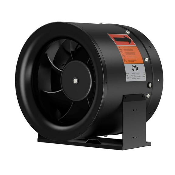 CKSFAN 10 Inch Inline Duct Fan- High CFM EC Motor Ventilation Fan for Grow Tents, Hydroponics, HVAC | Ultra Quiet, Energy Efficient, Durable Metal Housing (Speed Controller)