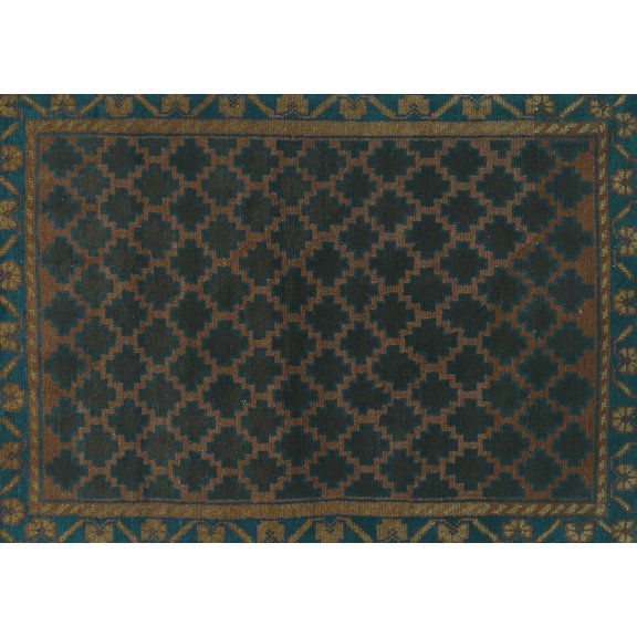 Ahgly Company Indoor Rectangle Persian Turquoise Blue Traditional Area Rugs, 5' x 7'
