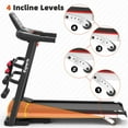 thumbnail image 2 of Ksports Electric Treadmill Bundle with Rack, Mat, and Dumb Bells, Black, 2 of 10
