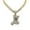 Gold, variant on Unique Bear Pendant Necklace Mens Rhinestones Cuban Link Chain Neckchain Adjustable Length Choker