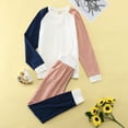 thumbnail image 2 of Otqutp Toddler Girls Boys Winter Long Sleeve Pullover Tops Long Pants 2PCS Outfits Clothes Set for Baby Clothes Cotton Underwear Set for 0-13 Years(Navy-C,8-9 Years), 2 of 6