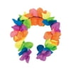 Fun Express - Rainbow Flower Headband for Party - Apparel Accessories - Accessories - Hair Accessories - Party - 12 Pieces