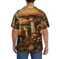 thumbnail image 3 of Sikiie Vintage Cloud Mushroom Men's Wrinkle Free Untucked Cuban Shirt Business Casual Button Down Shirts Short Sleeve Shirt3X-Large, 3 of 5