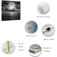 thumbnail image 2 of ZHONGYUTONG Moon Over Ocean Painting Canvas Wall Art Full Moon in Night Picture Prints Black and White Modern Artwork Home Decor Framed (12.00" x 12.00"), 2 of 6