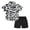 Grey, variant on ibiyuan Baby Clothes Boy Two Piece Set Hawaiian Button Down Shirt Summer Short Sleeve Top Shorts Set Cotton Cute Print Kids Boys Summer Outfit