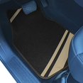 thumbnail image 5 of FH Group Carpet Liners Car Floor Mats with Faux Leather Stripes - Full Set, 5 of 5
