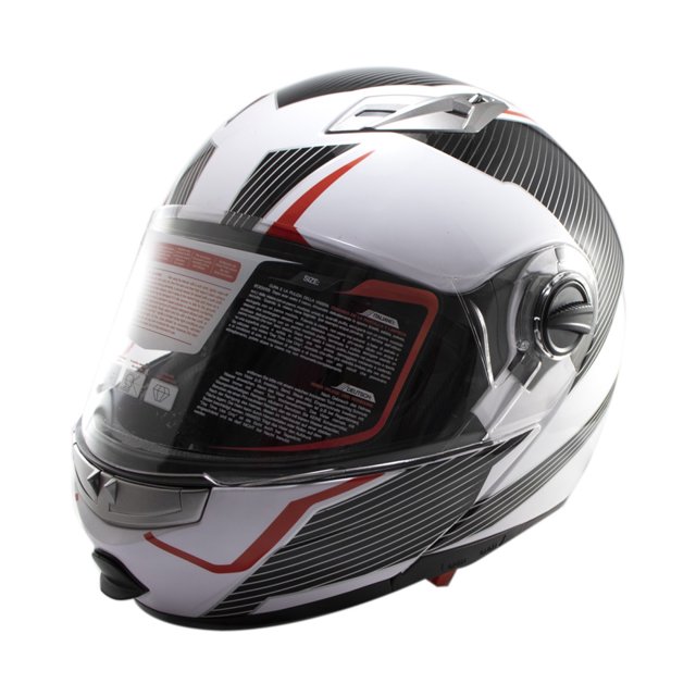 Casco Motociclista BENOTTO MOTORCYCLE DIVISION Mediano 57-58cm DOT Blanco FF-113 BMD