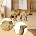 thumbnail image 5 of 2 Pcs Unpainted Wooden Animal Figurines Desktop Sculpture Creativity Ready for Home Living Room Office, 5 of 6