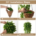 thumbnail image 3 of Artificial Faux Hanging Plants Basket for Spring Summer Outdoor Decoration, Fake Eucalyptus Plant UV Resistant Look Real for Outside Porch Home Patio Balcony Yard(Eucalyptus), 3 of 5