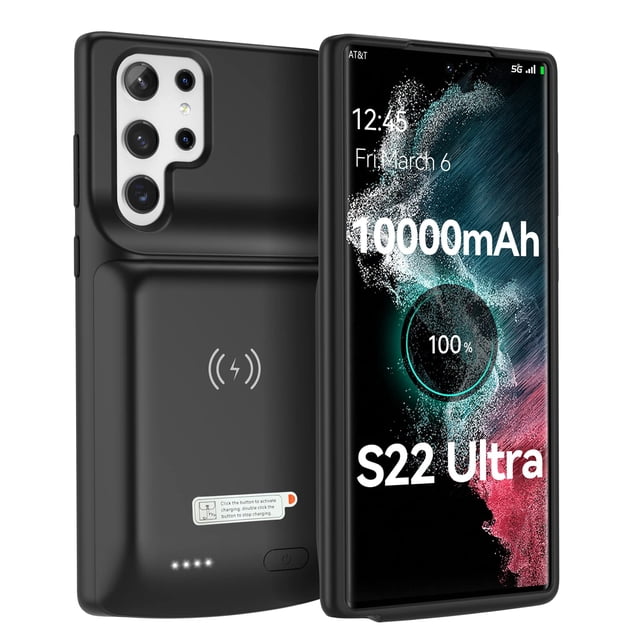 Funda de batería NEWDERY para Galaxy S2 Ultra de 10000 mAh, color negro