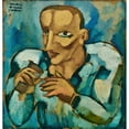 thumbnail image 2 of Amadeo de Souza-Cardoso 15x15 Gold Ornate Wood Frame and Double Matted Museum Art Print Titled - A Rate (1914-1915), 2 of 4