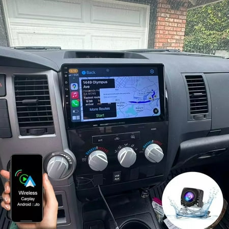 Apple Carplay Car Stereo GPS Radio For Toyota Tundra 2007 2008 2009 2010 2011 2012 2013 Sequoia 2008 2009 2010 2011 2012 2013 2014 2015 2016 2017 2018