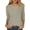 Khaki, variant on Beopjesk Womens 3/4 Sleeve T-Shirts Round Neck Summer Tunic Tops Loose Fit Shirts Solid Basic Tops