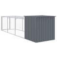 thumbnail image 5 of vidaXL Chicken Cage with Run Anthracite 43.3"x320.1"x43.3" Galvanized Steel, 5 of 7